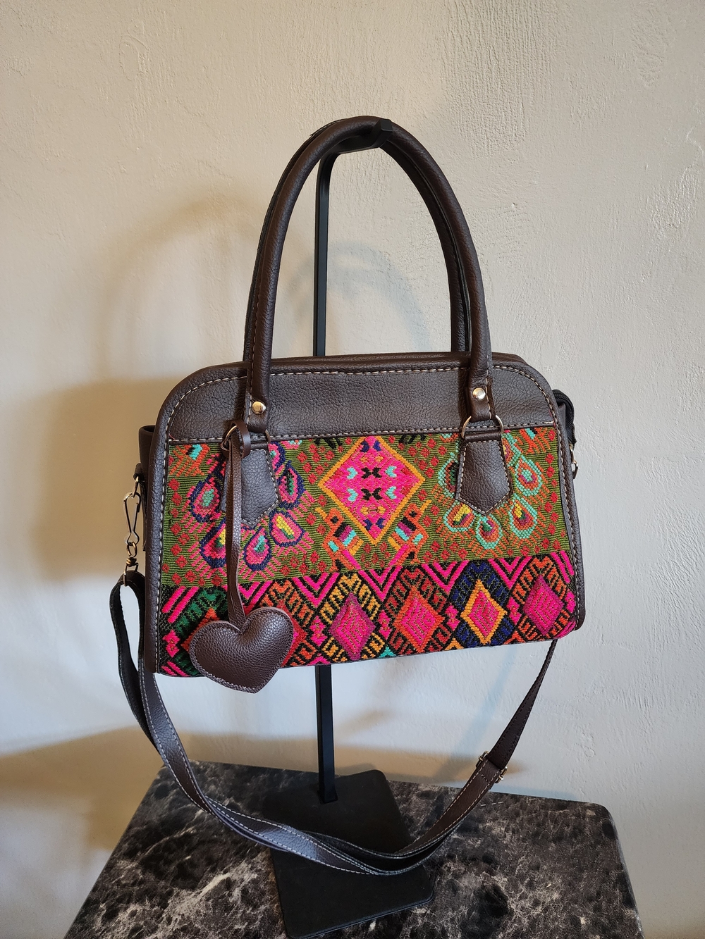 Embroidered Multicolor Boho Satchel Bag